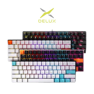 【DeLUX】(KM36)有線機械遊戲鍵盤 青軸 紅軸 鍵盤 電競鍵盤 背光鍵盤 發光鍵盤 電腦鍵盤 桌面鍵盤 遊戲鍵盤
