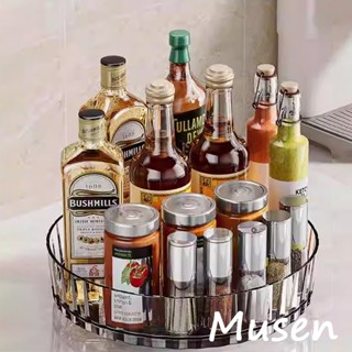 Musen【臺灣現貨】ins風旋轉調料架 多功能廚房置物架 家用佐料調味品旋轉收納架 化妝品旋轉收納盒