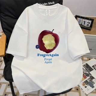 【當天出貨高品質】250g重磅純棉t恤2025個性蘋果印花短t恤大碼oversize短t日係簡約寬鬆男女上衣夏季美式短袖