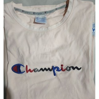 Champion -彩色草寫LOGO短袖上衣Tee-女(粉色)