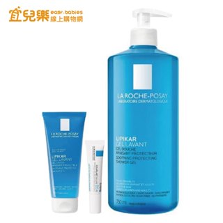理膚寶水 親膚舒敏沐浴露750mlx1+親膚舒敏沐浴露100mlx1+B5+全面修復霜15mlx1【宜兒樂】