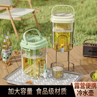 ［臺灣現貨］夏曰觴飲，可拎直飲冷水壺，自帶水龍頭，隨時隨地暢飲無阻，冷水壺家用帶龍頭夏季涼帶提手冷水壺！