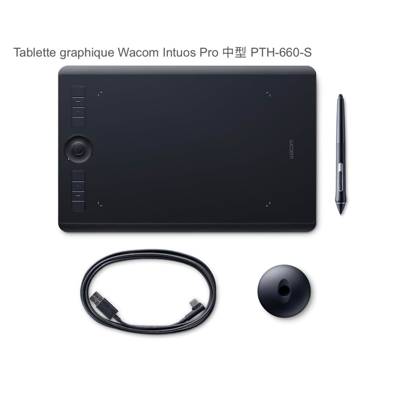 (二手）Wacom Intuos Pro Medium雙功能專業觸控繪圖板PTH-660K1/電腦繪圖電繪板