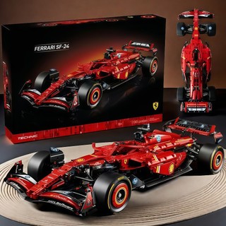 相容樂高LEGO積木 樂高機械組法拉力SF-24 F1跑車積木 樂高F1拼裝積木玩具「1：8復刻」跑車積木模型禮物 擺飾