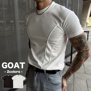 『GOAT』clean fit 短袖 boxy 2色 合身 雙剪裁 車線 素面 短TEE 挺版 健身