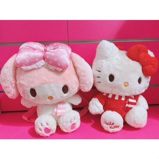 ♥小玫瑰日本精品♥現貨 Hello Kitty 美樂蒂 造型 絨毛娃娃後揹包 造型包 公仔後揹包 娃娃 布偶 玩偶包~8