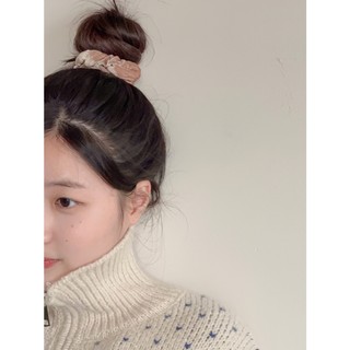 韓國代購KOREA_90 SHOP清雅氣質網拍MILKCOCOA 素面絲絨大腸髮圈