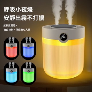 隔日達 加濕器 雙噴霧 2L大容量 七彩氛圍燈 家用臥室辦公加濕器 水氧機 香氛機 加濕器 薰香機 香薰機 擴香機