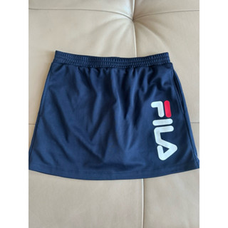 全新 FILA Kids 藍黑色 夏季運動短裙 女 吸濕排汗 尺寸155