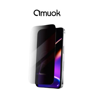 【amuok艾默克】滿版防偷窺玻璃保護貼 iPhone 11 12 13 14 15 16系列 防窺保護貼