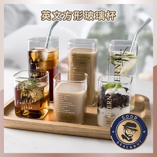 【咖啡叔叔】方形玻璃杯 咖啡杯 茶杯 牛奶杯 玻璃水杯 水杯 玻璃杯 隔熱杯 耐熱杯 茶杯 咖啡用具 耐高溫