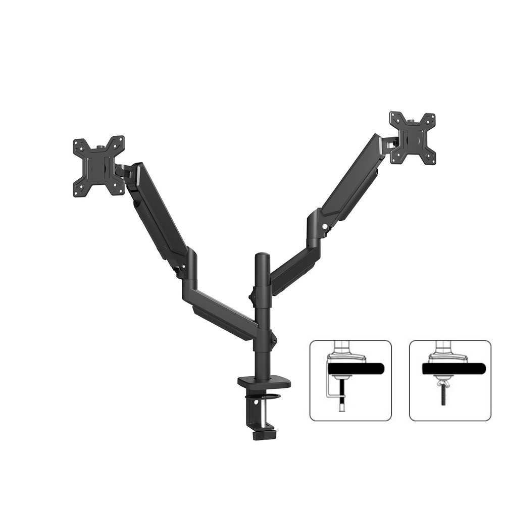 【台灣出貨】13~32吋 螢幕支架 桌邊夾 電腦螢幕 支架 螢幕架 氣壓式 壁掛架 適合 華碩 msi AOC 微星