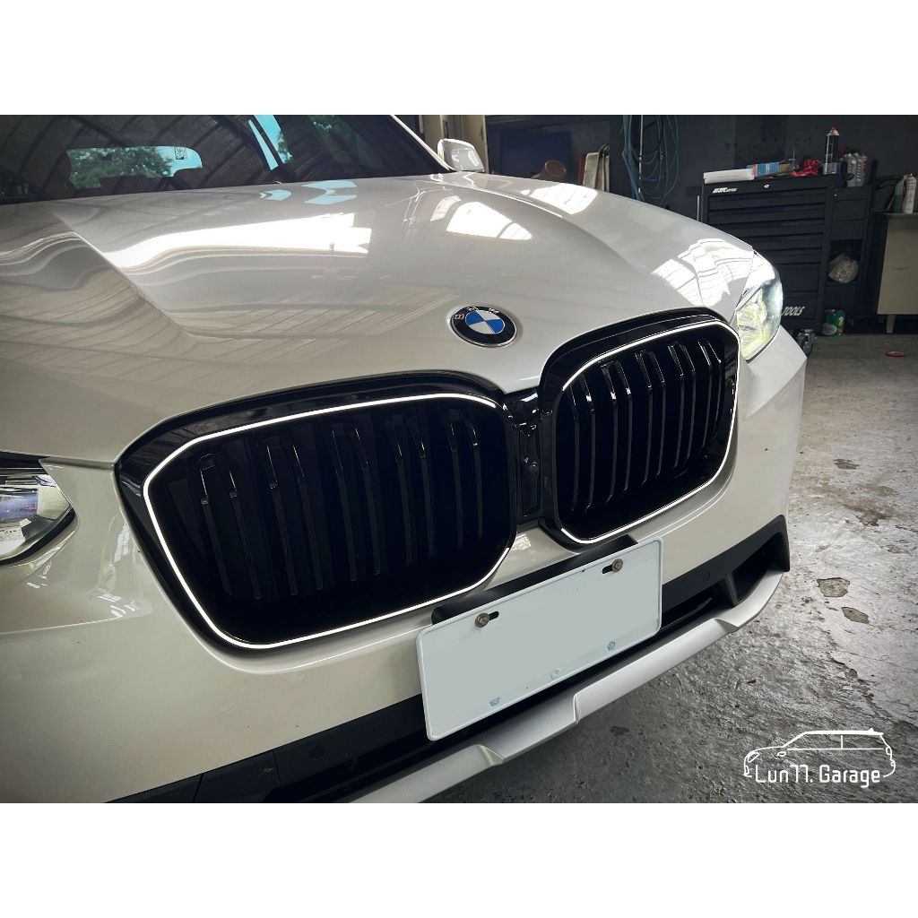 Lun77. 現貨 - BMW G01 X3 G02 X4 LCI 環形 發光鼻頭 發光水箱罩 亮黑 改裝 套件 副廠