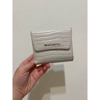 braun buffel 小金牛 短夾 粉筆白