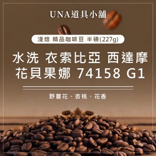 【烘焙前後人工挑除瑕疵豆】水洗 衣索比亞 西達摩 花貝果娜 74158 G1 咖啡豆 半磅 227g