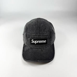 《Urban當天出貨》 Supreme帽子 五分割帽 Denim Camp Cap Washed Black 水洗老帽