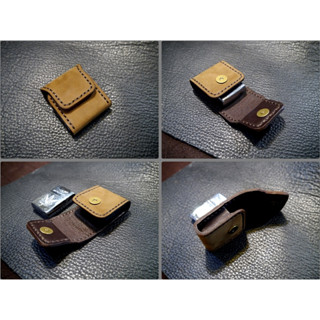 KH手工皮革工作室 MIT臺灣純手工牛皮打火機套 Zippo 打火機皮套 皮革縫線顏色可自選可燙字 不同型號可依尺寸訂製