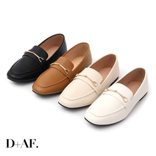 D+AF 樂福鞋 包鞋 樂福鞋女 [質感學院馬銜釦4D氣墊平底樂福鞋] 平底樂福鞋 4色 35-43號 氣墊 平底鞋