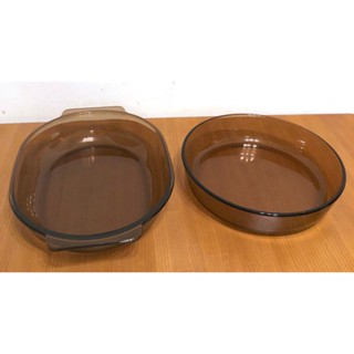 美國康寧 百麗系列 PYREX 琥珀色 橢圓形/圓形 康寧鍋 調理鍋 耐熱玻璃 適用一般烤箱.微波爐 不可直火加熱