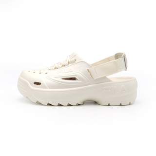 FILA Subversion 白 厚底 輕量 休閒 防水 洞洞鞋 女款 J3060【新竹皇家4-S348Y-999】
