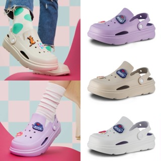 【KangaROOS 美國袋鼠鞋】女鞋 ROO CLOG 厚底洞洞鞋 厚底增高 防水散熱 (三色任選)