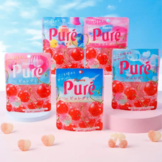 新口味❣超好吃❣日本限定 Kanro 甘樂 Pure 軟糖 水果軟糖糖果QQ糖草莓梅子蜜柑葡萄水蜜桃夾心軟糖皮卡丘波加曼