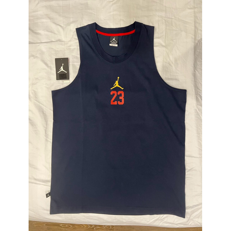 絕版美國購入Nike Air Jordan 球衣 背心 深藍 Sz XL