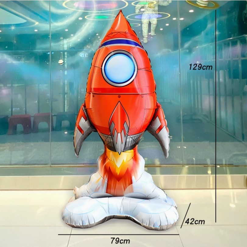 太空人 火箭 站立氣球【台灣現貨 】B200 派對氣球 火箭氣球 派對氣球 生日氣球 宇宙 宇航員 太空氣球 生日佈置