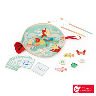 《德國Classic world》磁性積木製釣魚玩具｜環保海洋釣魚樂/小海豹釣魚串串樂【適合2歲/18個月以上】經典木玩