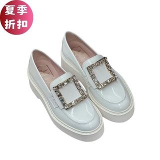 Roger Vivier 女款 Viv Rangers 鑽釦厚底樂福鞋 增高5公分 黑色 IT 35-38
