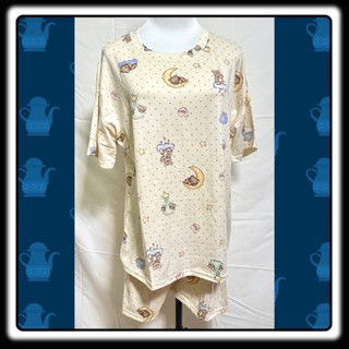 🌷蕾妮塔塔🌷 2020新品 全系列精品專賣/ (47070)/ 逍遙熊短袖成套睡衣/(F)