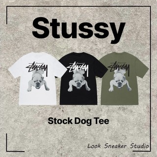 路克 Look👀 Stussy Stock Dog Tee 短T 短Tee 上衣 短袖 白 黑 綠 狗狗 狗 小狗
