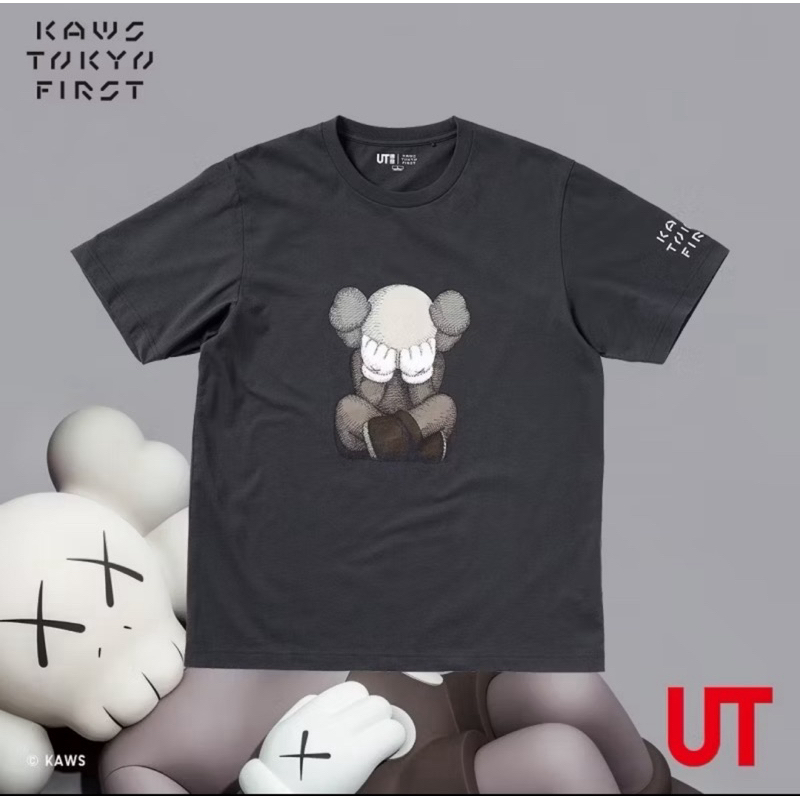 cc307cc小店～Kaws x UT Uniqlo  聯名款短T@極新二手150cm