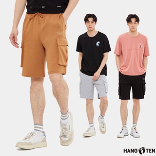 【Hang Ten】男裝-RELAXED FIT雙面布抽繩側口袋針織短褲(多色選)