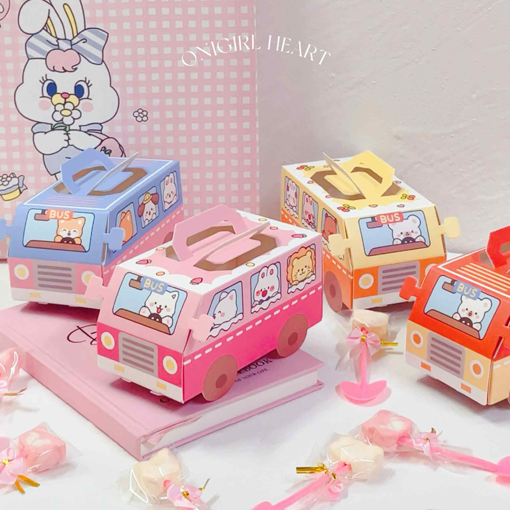 急單｜🚌迷你巴士手提餅乾禮盒  慶生禮 婚禮小物 二次進場 幼稚園分享