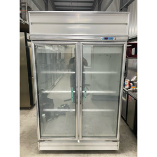 【上豪冷凍餐飲裝置】瑞興雙門玻璃冷藏風冷冰箱220V.自動除霜.營業用.二手.中古