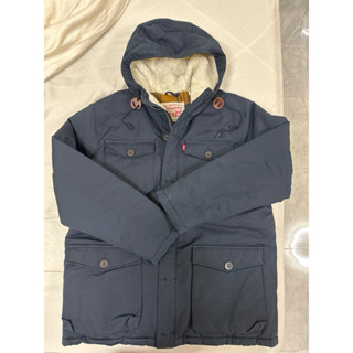 二手-深藍色Levi’s鋪棉保暖厚外套（近9.5成新）