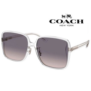 【原廠公司貨】COACH 亞洲版 時尚太陽眼鏡 典雅簡約設計 HC8368D 51136 透晶框抗UV漸層鏡片