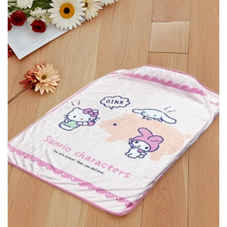 快速出貨 Sanrio 小豬塗鴉款法蘭絨涼被 Hello Kitty 車用毯 小毯 冷氣毯 被子