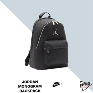 JORDAN BRAND JAM MONOGRAM BACKPACK 黑色 黑銀 滿版 後揹包 HV1621-045