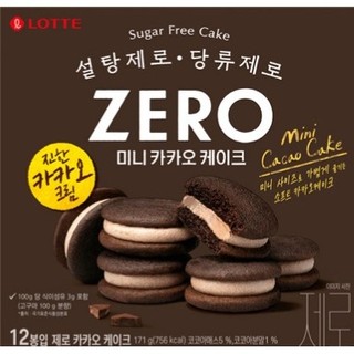 韓國LOTTE 樂天 ZERO 迷你可可派 12包入, 171g,
