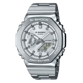 【CASIO】G-SHOCK 全金屬農家橡樹 銀鋼銀面 現貨 GM-2110D-7A 台灣公司貨保固一年