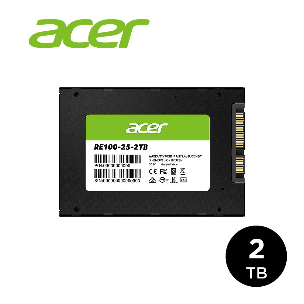Acer RE100 2TB SATA 2.5” SSD固態硬碟