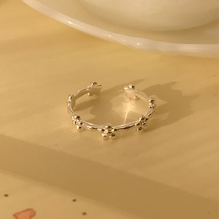 Serendipity 韓國🇰🇷 925 silver Blooming ring 夏日小花朵純銀調節戒指 純銀戒指