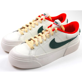 NIKE COURT LEGACY LIFT 白綠紅 增高 厚底休閒鞋 女鞋 FD0355-133（二手 23.5cm