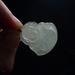 《A貨翡翠》緬甸玉冰種白皙美人翡翠/精雕彌勒佛/項鍊/玉墜子/29