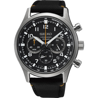 SEIKO 精工錶 CS系列 計時手錶 男錶 黑色-SSB449P1.8T63-02M0C/43mm