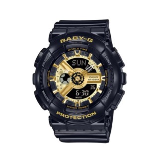 CASIO 卡西歐 BABY-G熱銷款 機械感雙顯電子錶 多功能 100米防水 兩色 黑金/白玫瑰金 BA-110X