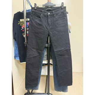 （二手褲2347）Uniqlo黑 微伸牛仔褲（28-29腰 0614）