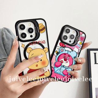 維尼熊 草莓熊 iPhone11 12 13 14 15 16Promax磁吸手機殼 蘋果11Pro手機殼 15 磁吸殼